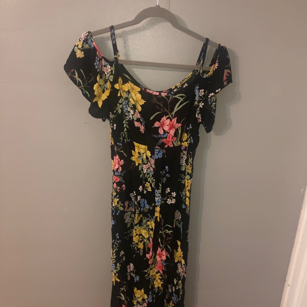 Floor length floral dress